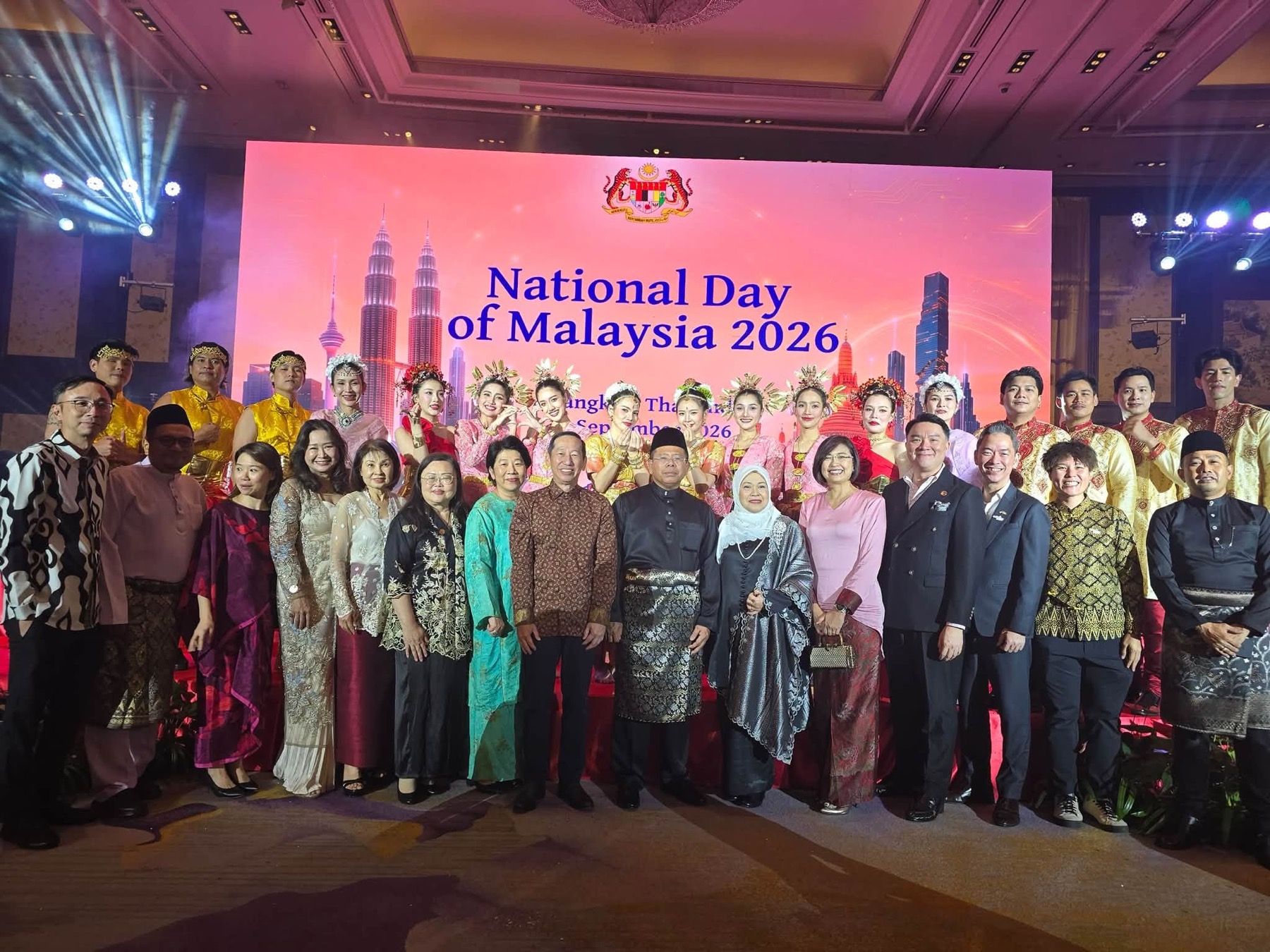 MTCC members and guests on stage at National Day of Malaysia 2026